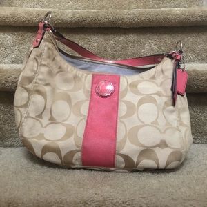 Coach Tan & Pink Purse
